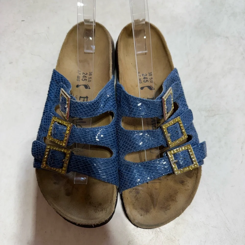 Betula by Birks Sandals with Gold Buckles - Picture 1 of 7